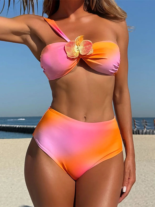 3D Flowers Tie Dye Bikini