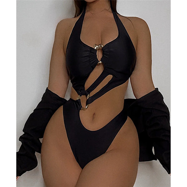 Asymmetric Ring Swimsuit