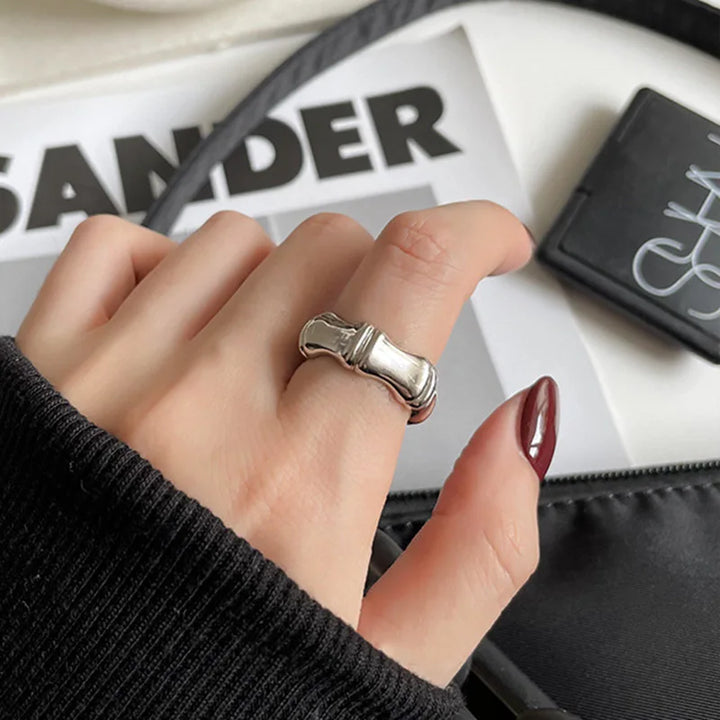 Bamboo Joint Geometric Ring Style B resizable