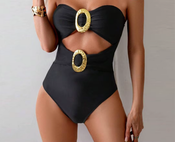 Bandeau Hollow Ring Swimsuit