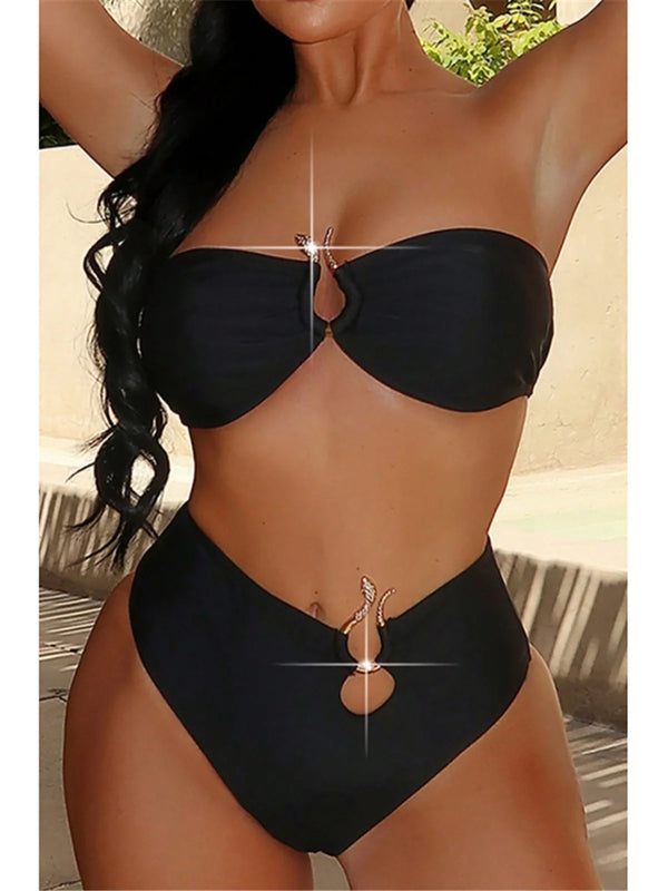 Bandeau Metal Ring Bikini