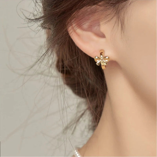 Bowknot Hoop Earrings