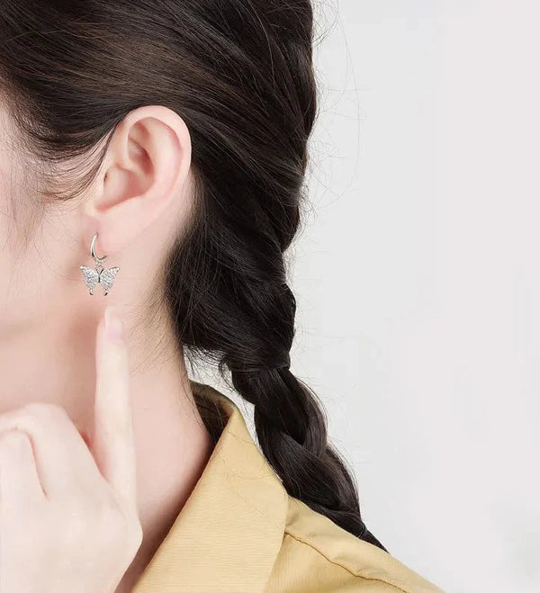 Butterfly Zircon Earrings-Cargo Chic