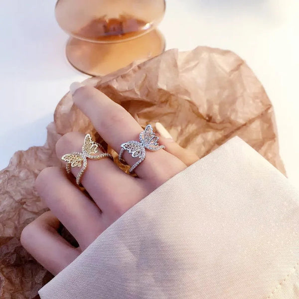 Butterfly Zircon Ring-Cargo Chic