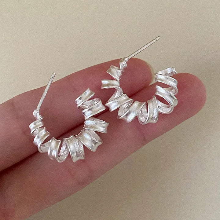 C-Shaped Spiral Earrings Earrings