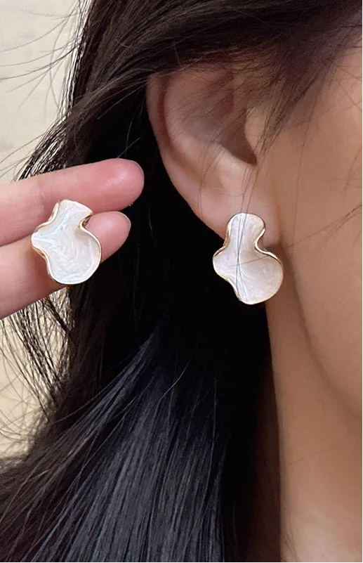 Cloud Geometric Glaze Earrings