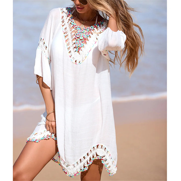 Colorful Half Beach Cover Up