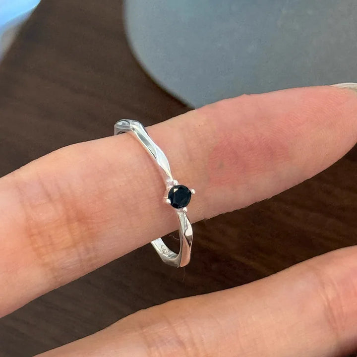 Colorful Zircon Thin Ring Style B resizable