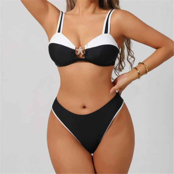 Contrast Star Brazilian Bikini