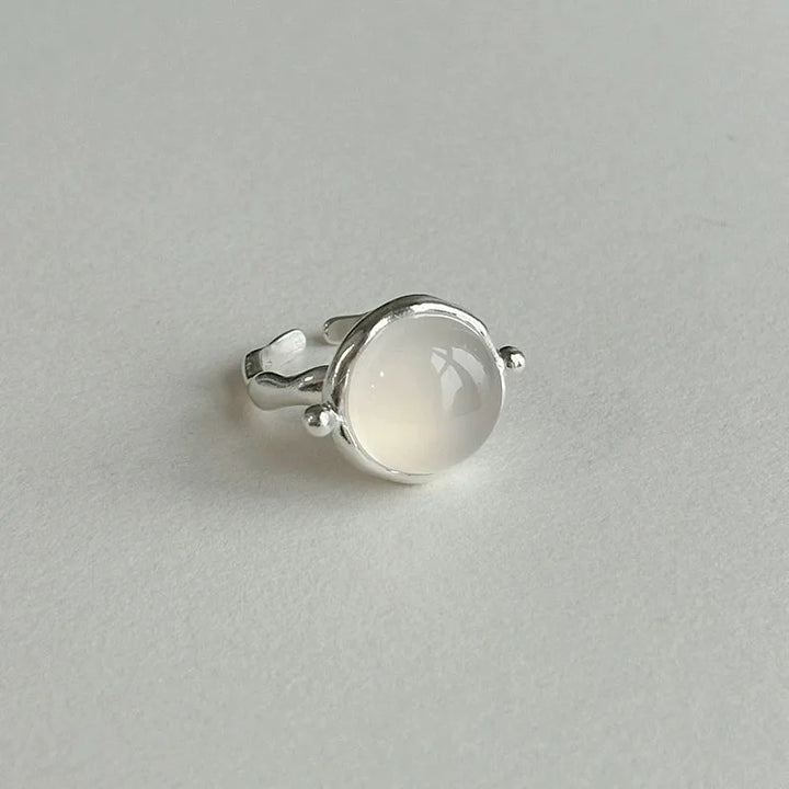 Crystal Vintage Rings White Stone resizable