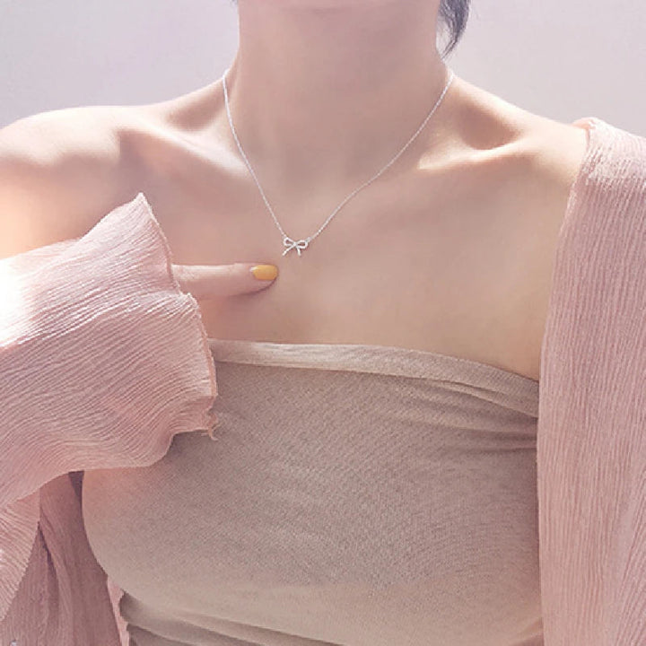 Delicate Bowknot Necklace-Cargo Chic