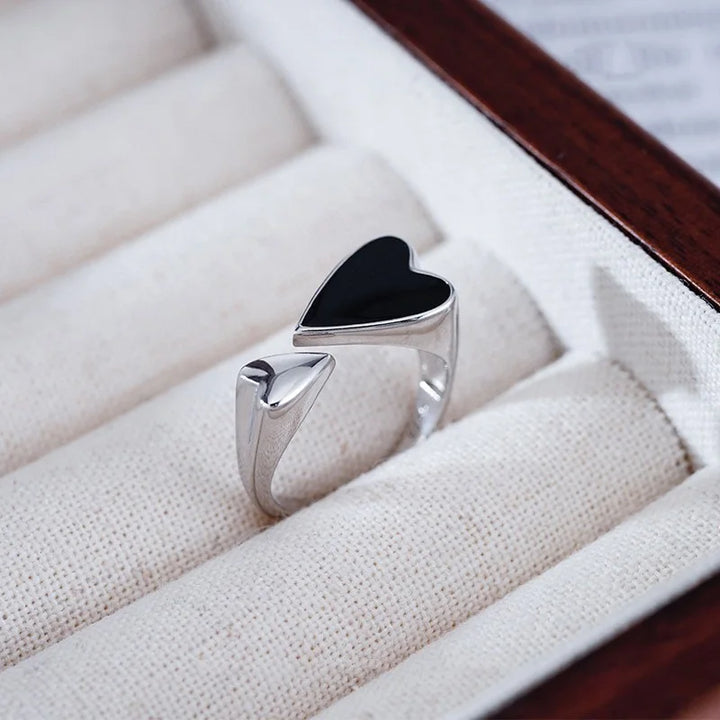 Dual Black Heart Ring