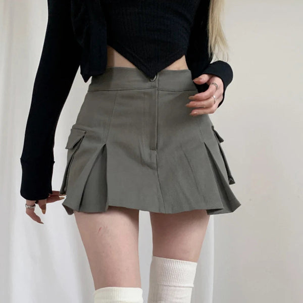 Dual Pocket Denim Skirt