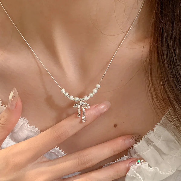 Elegant Bowknot Pendant Necklace