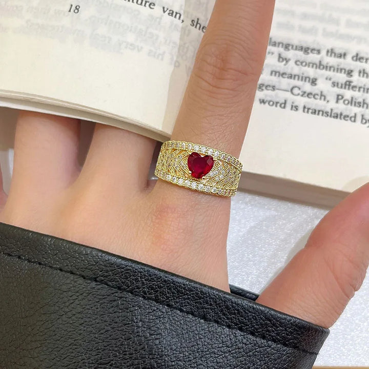 Elegant Colorful Zircon Ring