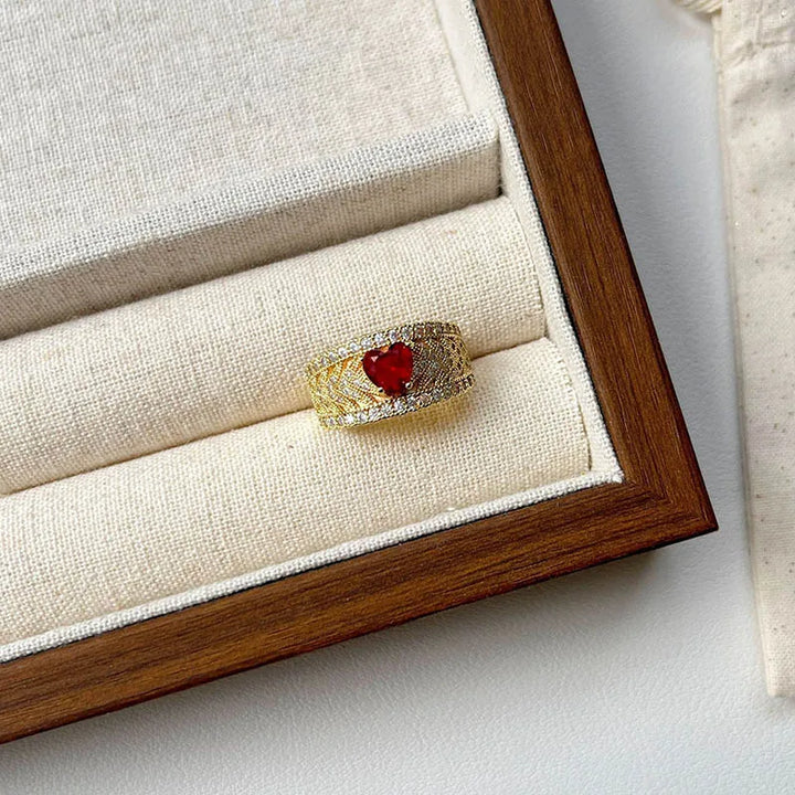 Elegant Colorful Zircon Ring Style B resizable