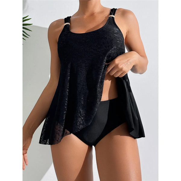 Embroidery Mini Dress Bikini