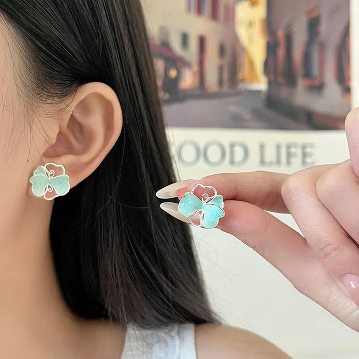 Enamel Glaze Petals Earrings
