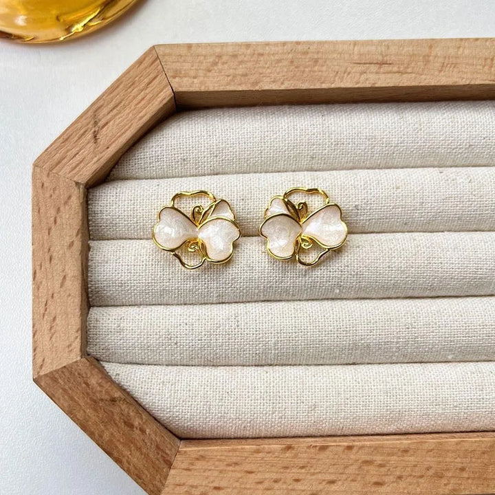 Enamel Glaze Petals Earrings Style B