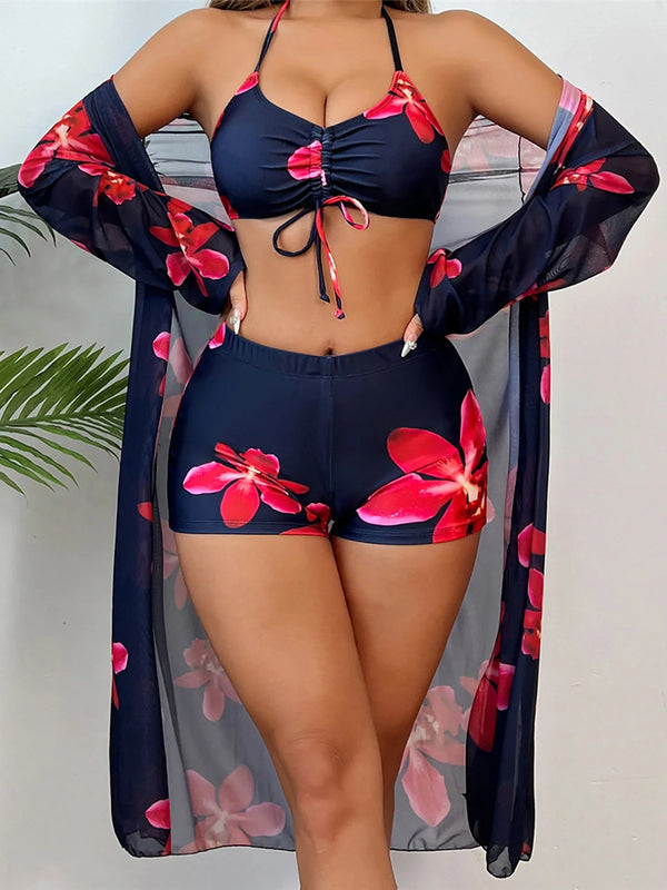 Flower Print Bikini Set