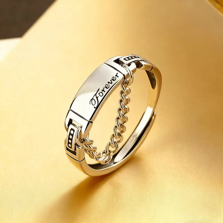 Forever Chain Vintage Ring Silver resizable