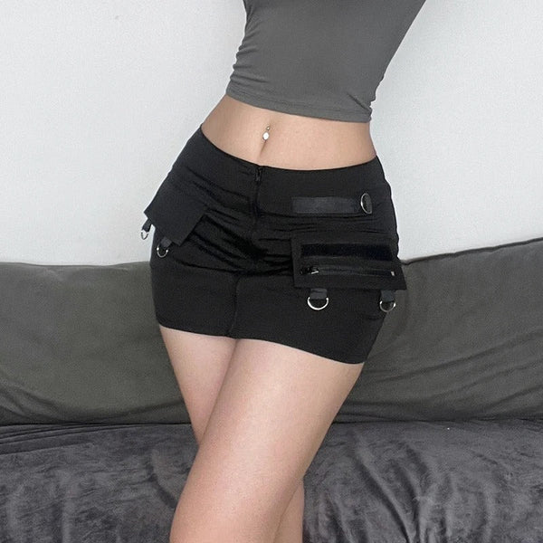 Front Pocket Zip Skirt