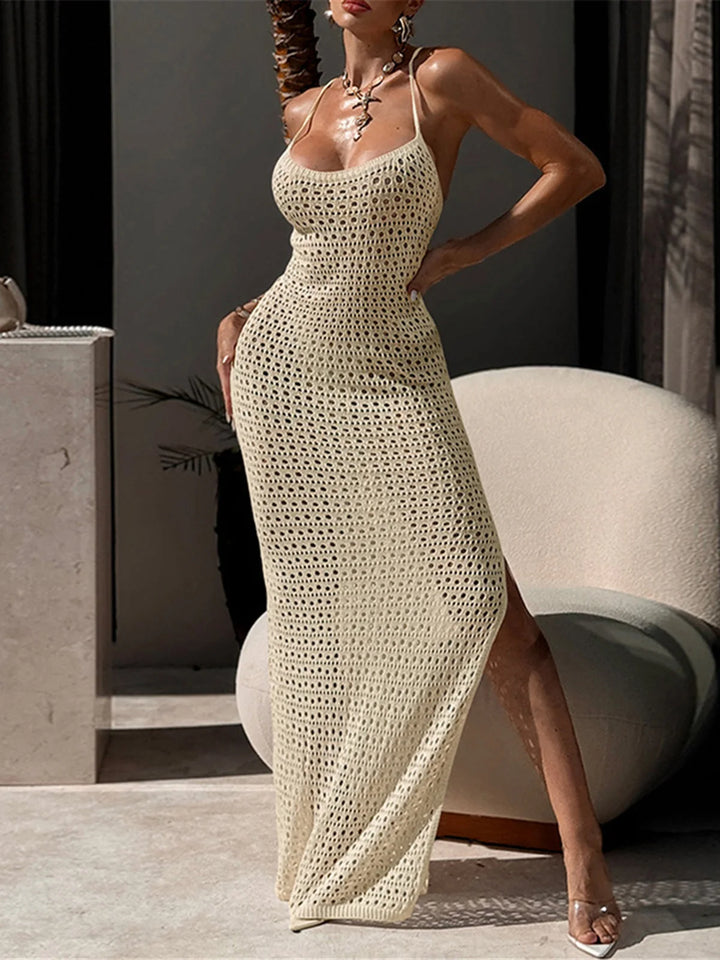 Full Body Tunic Beach Crochet Beige