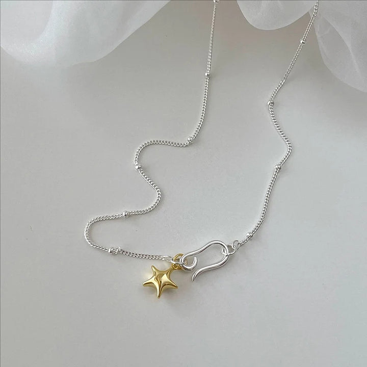 Golden Star Pendant Necklace Necklace