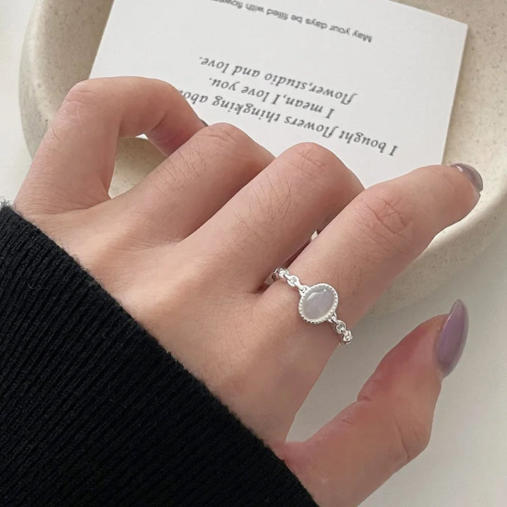 Inlaid Zircon Multilayer Rings Style A resizable