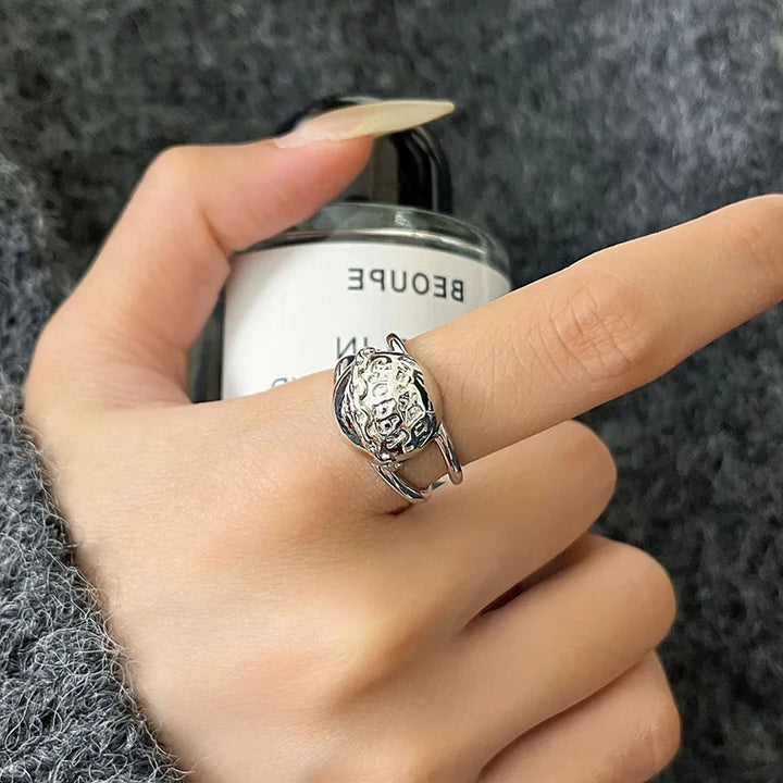 Irregular Pleated Retro Ring