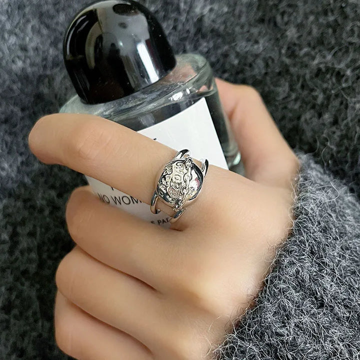 Irregular Pleated Retro Ring