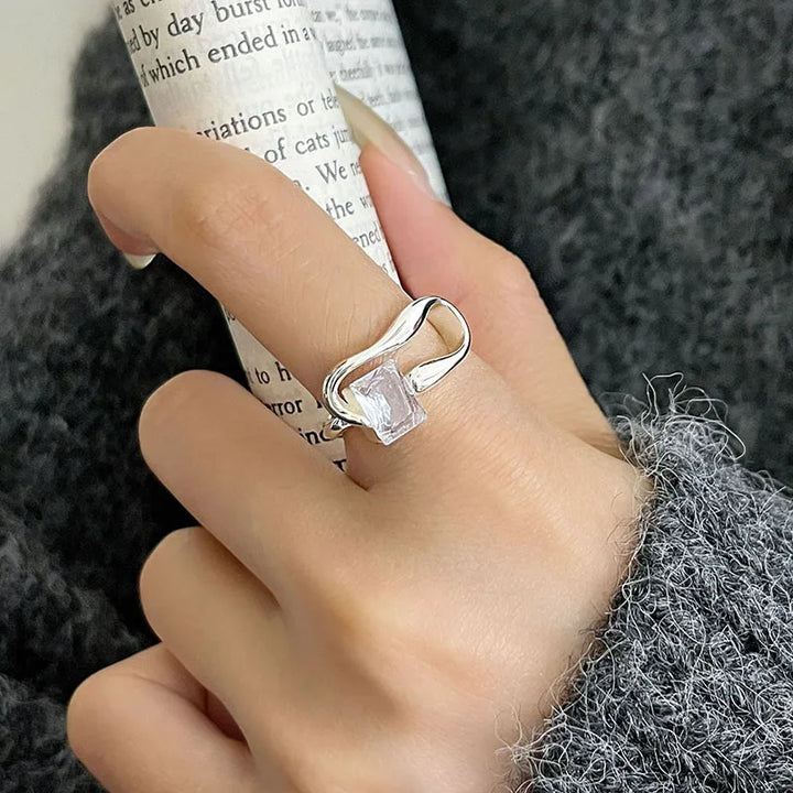 Irregular Zircon Ring