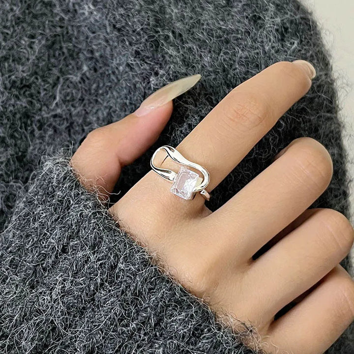 Irregular Zircon Ring