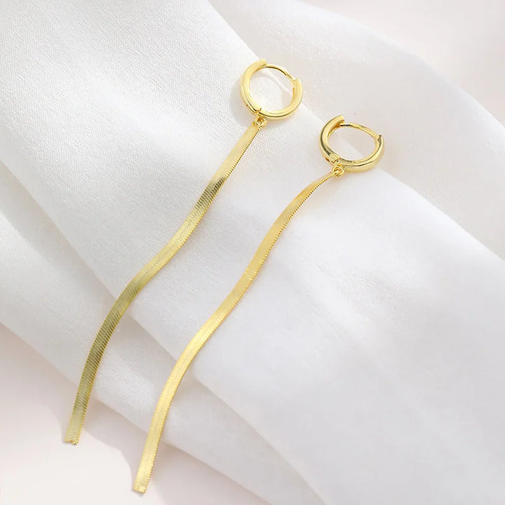 Long Tassel Earrings Gold Color