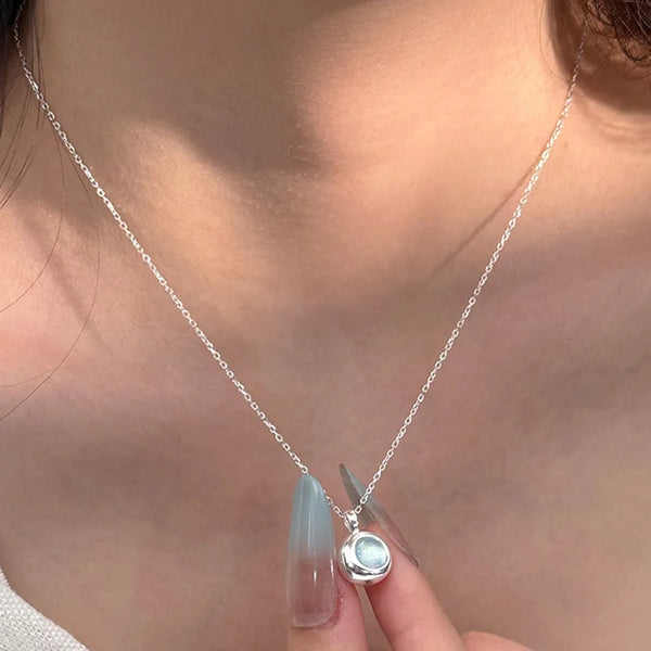 Minimalist Blue Pendant Necklace
