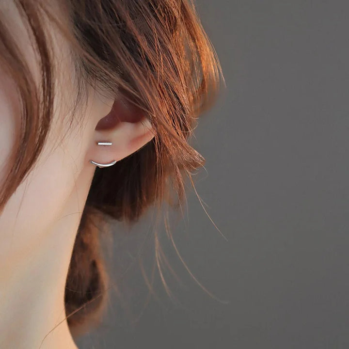 Minimalist Classy Earrings Silver Color