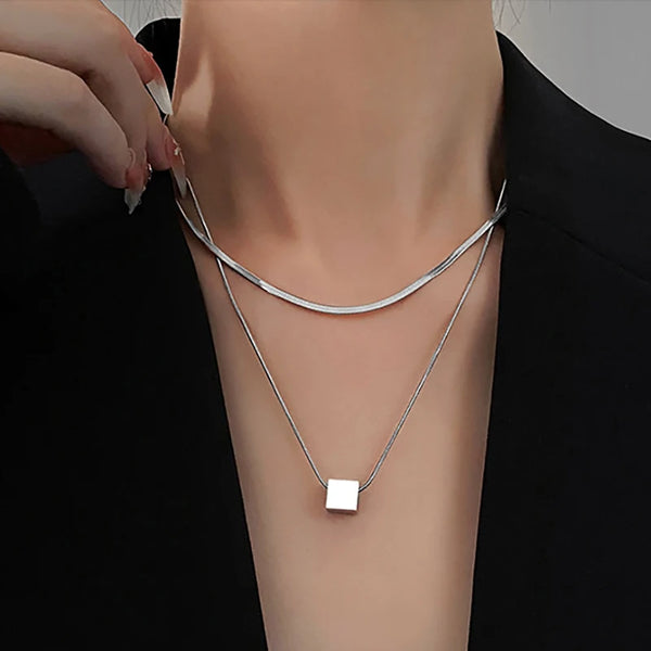 Minimalist Double-layered Chain Necklace