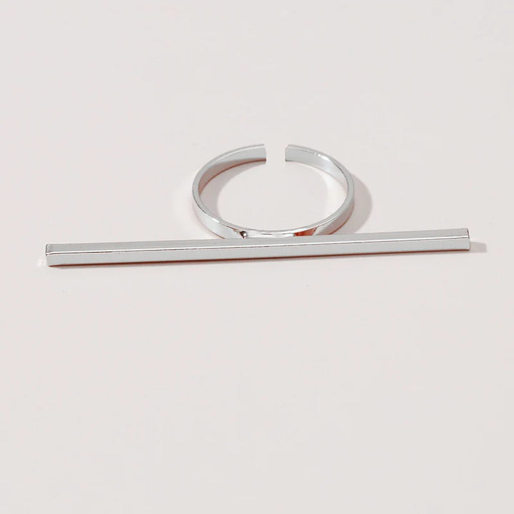 Minimalist Line Ring Silver Color resizable