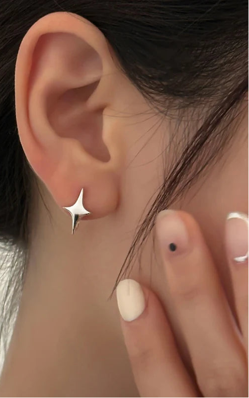 Minimalist Star Hoop Earrings