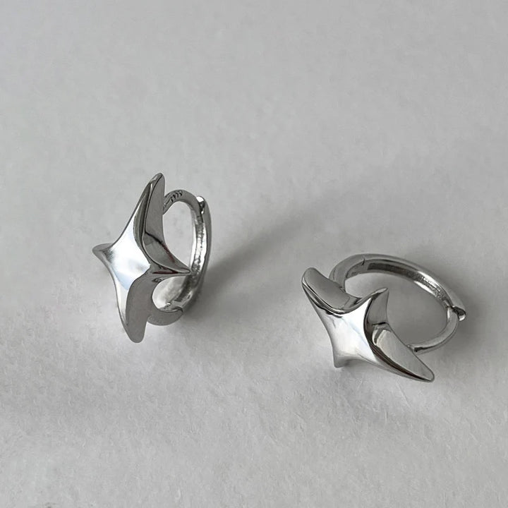 Minimalist Star Hoop Earrings Earrings