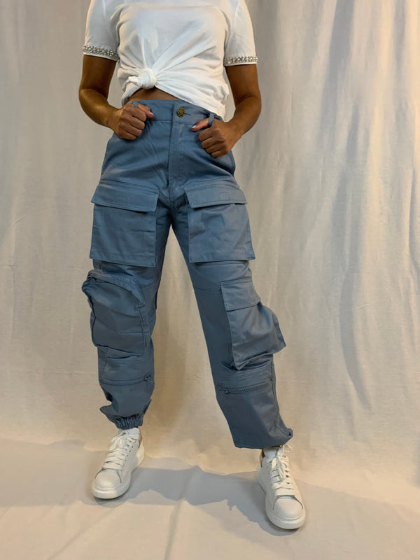Multi Front Pocket Cargo Pant-Cargo Chic