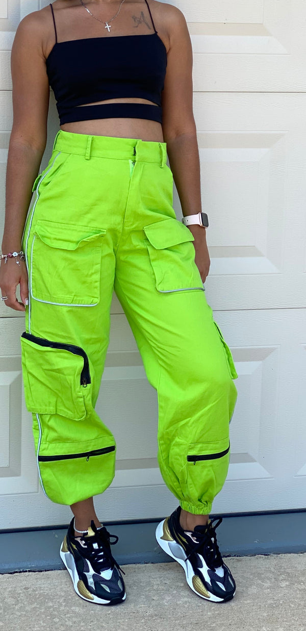 Neon Front Pocket Cargo Pant