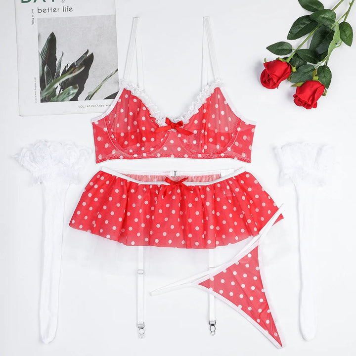 Polka Dot Ensemble Lingerie-Cargo Chic