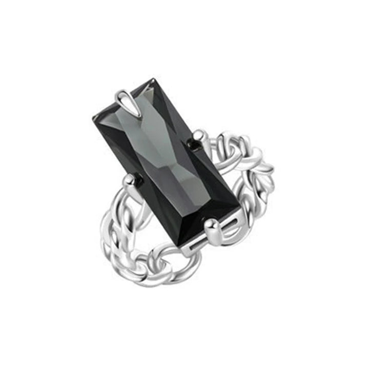 Rectangle Zircon Vintage Ring Style A resizable