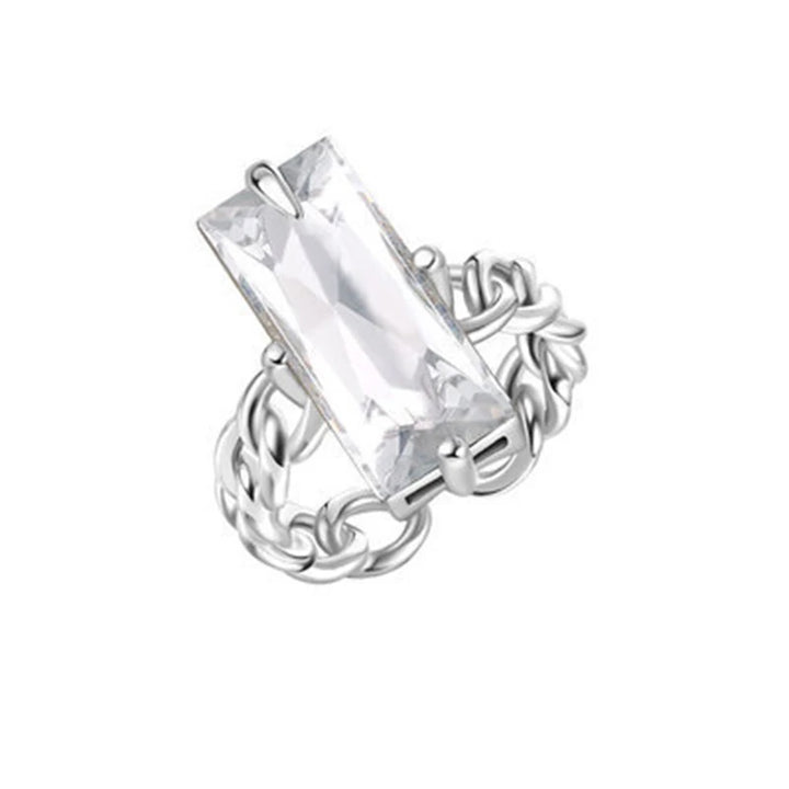 Rectangle Zircon Vintage Ring Style B resizable