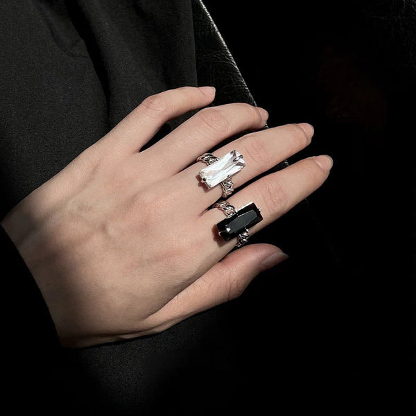 Rectangle Zircon Vintage Ring