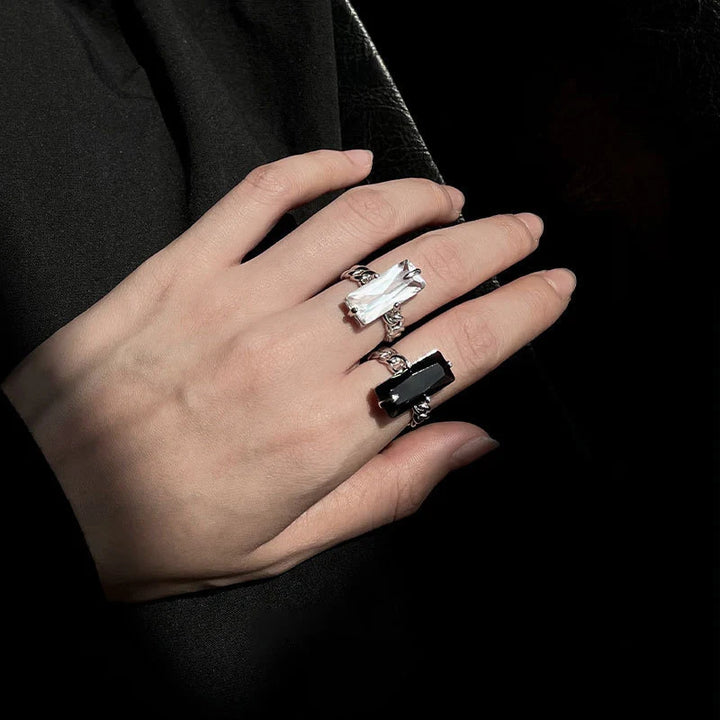 Rectangle Zircon Vintage Ring