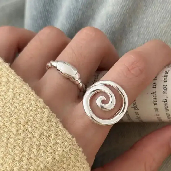 Retro Creative Rings 2pcs Ring Set resizable