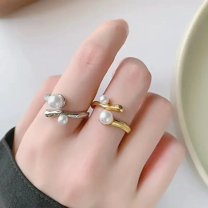 Retro Pearl Rings