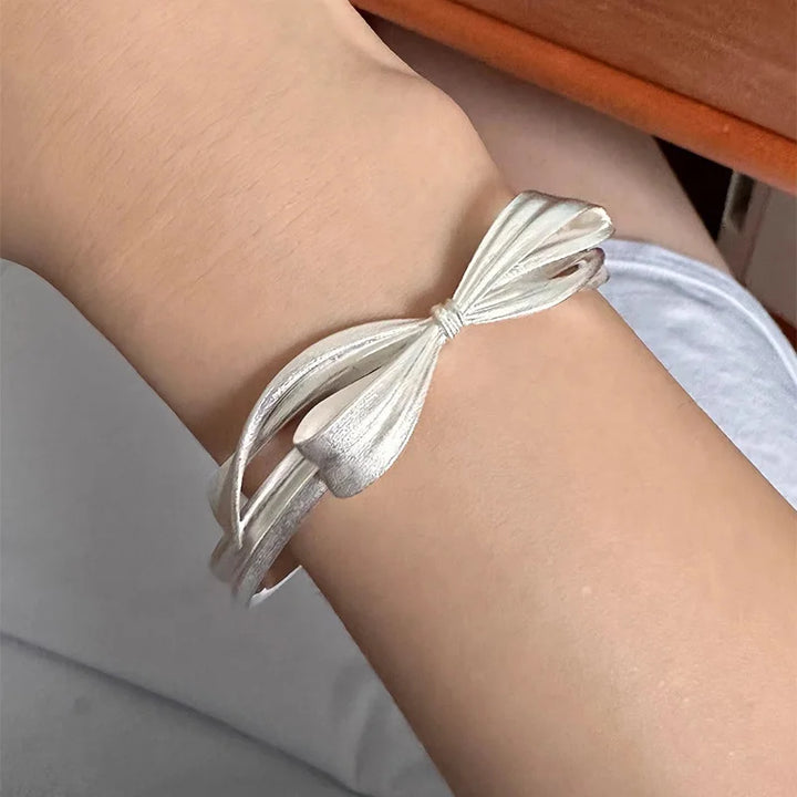 Ribbon Bowknot Cuff Bracelet